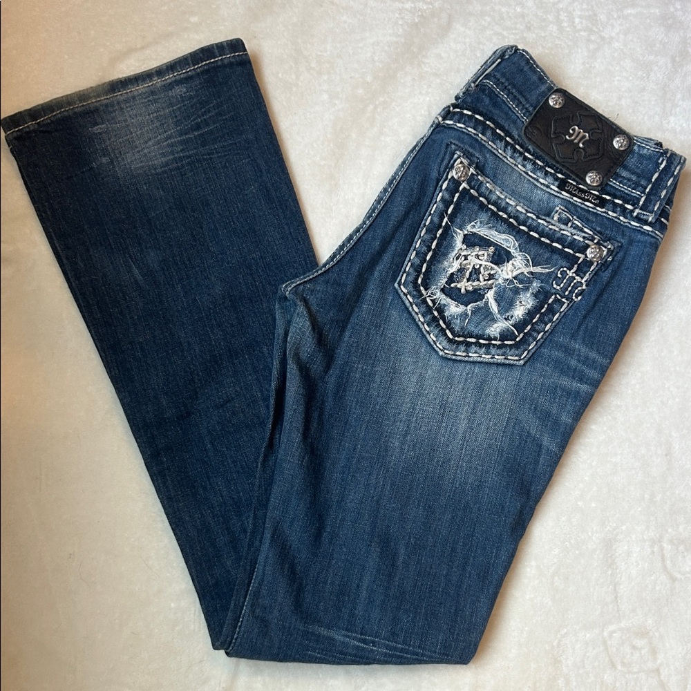 Miss Me Dark Blue Boot Cut Jeans